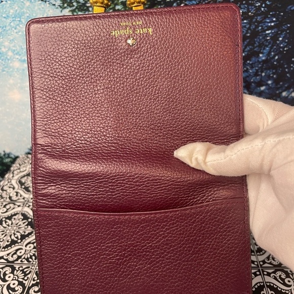 Kate Spade Cobble Hill Plum Leather Wallet NWT - Picture 11 of 11